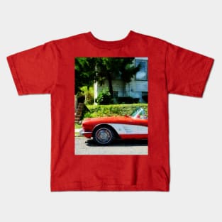 Cars - Red and White Corvette Convertible Kids T-Shirt